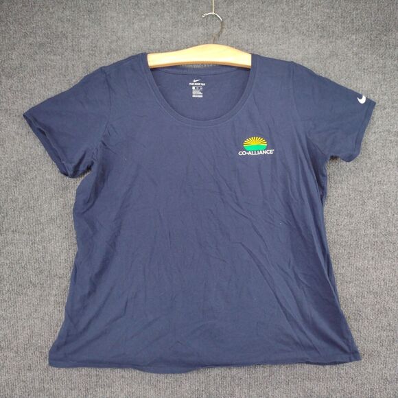 The Nike Tee Round Neck Short Sleeve Pullover Co-Alliance T-Shirt Blue Size 2XL - Picture 2 of 14